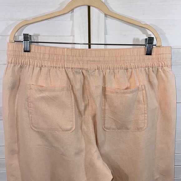 Linen Blend Pants Size 14 intro. Love The Fit Peach Color - Picture 6 of 12